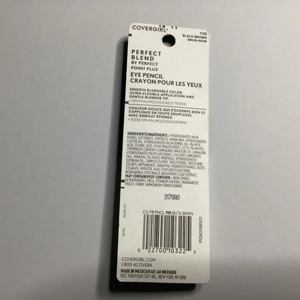 Covergirl 110 Black Brown Eye Pencil NEW
